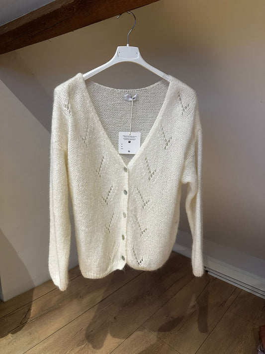 Cardigan reversible wit